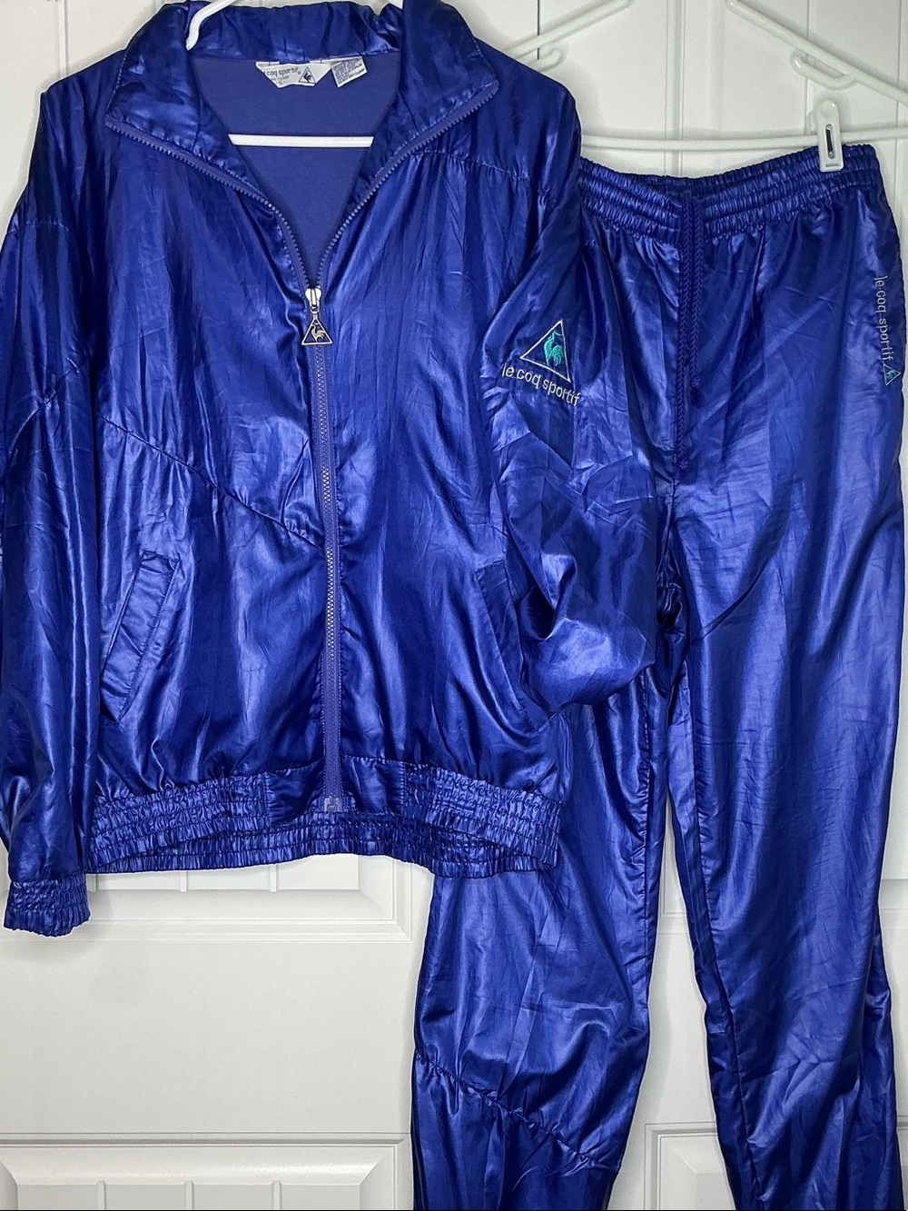 Le coq sportif wind suit, vintage, jacket and pants. Size small